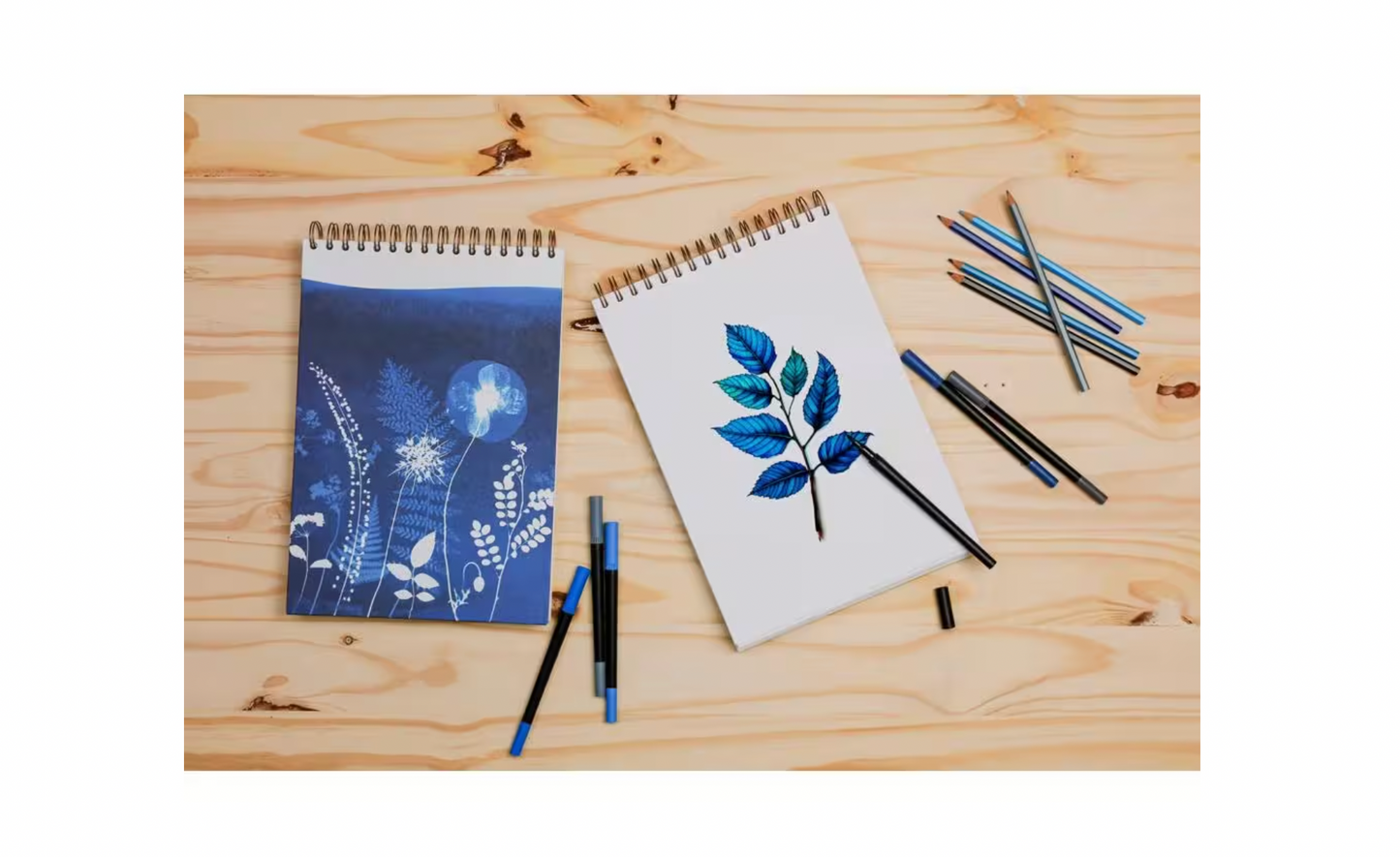 Cahier Beaux Arts cyanotype A4