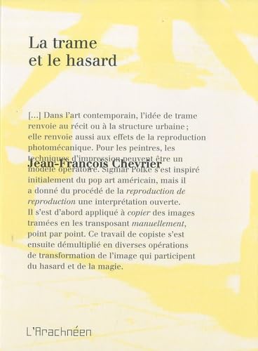 La trame et le hasard  de Jean-François Chevrier